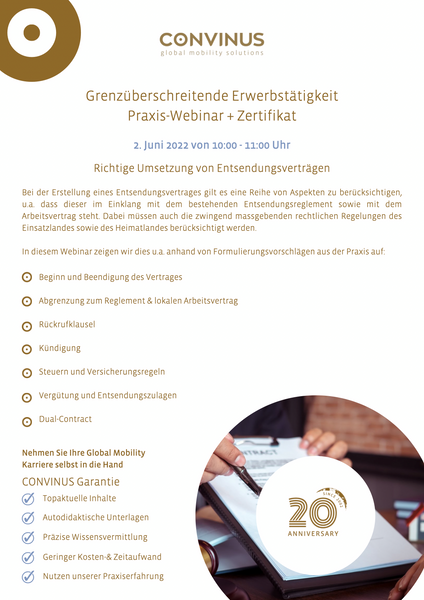 Richtige Umsetzung von Entsendungsverträgen