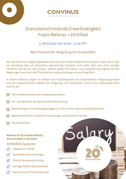 Aufzeichnung: Best Practice der Vergütung von Entsandten